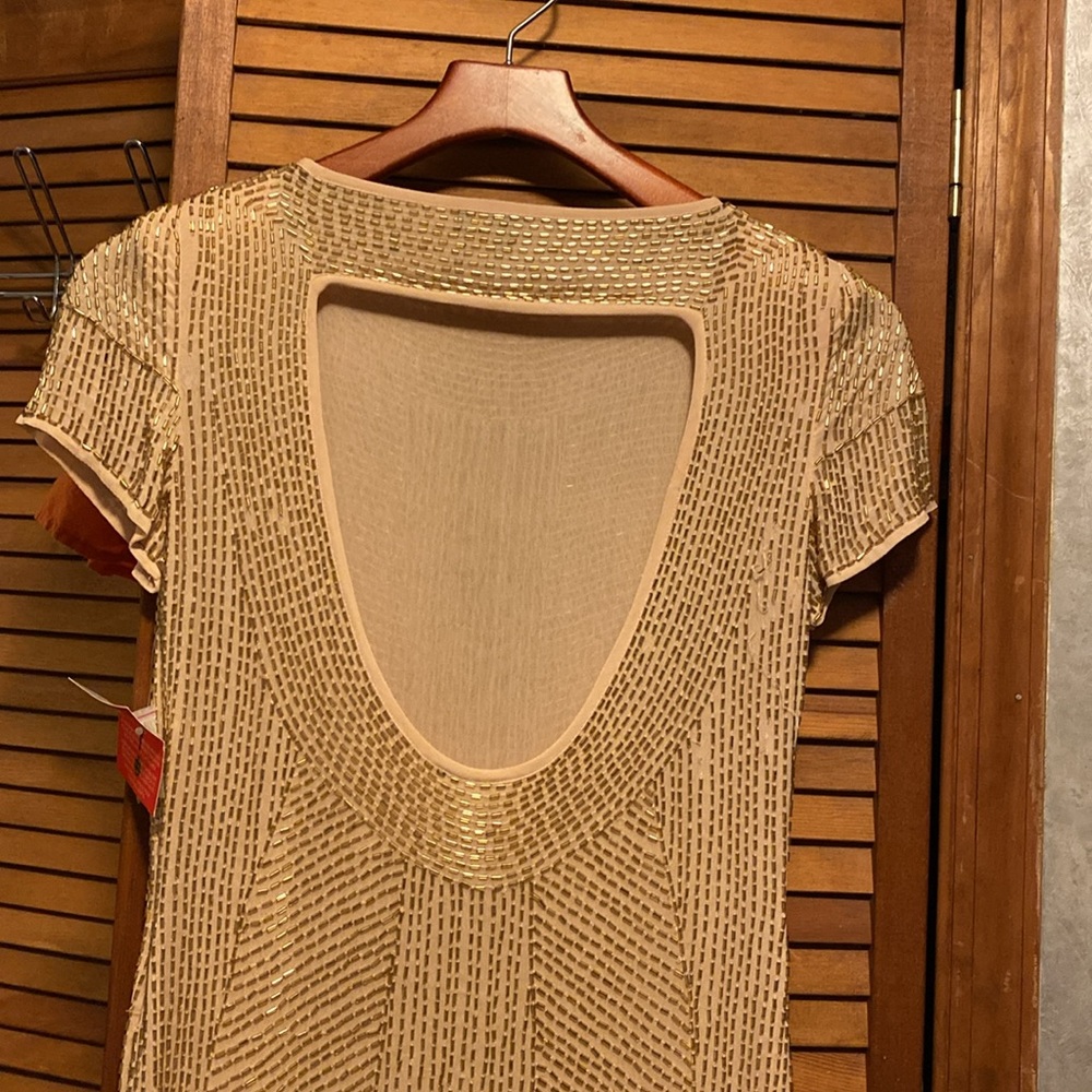 ASOS Gold Textured Dress - Picture 10 of 13